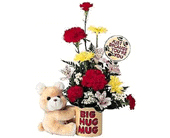 coffee mug flower arrangement