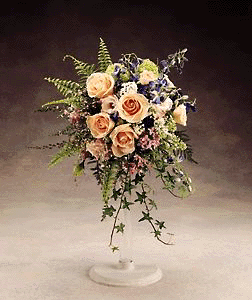 Roses and Lilac Bridal Bouquet