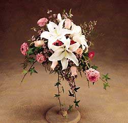 Lily Cascading Silk Bouquet
