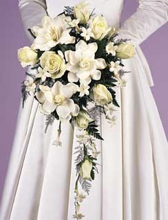 Navy Cascading Silk Bouquet