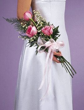 Pink Rose Hand Tied Bouquet