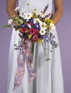 Mixed Hand Tied Bouquet with lilys and roses
