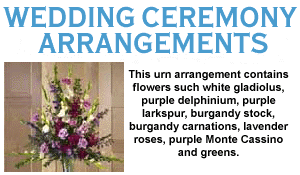 baskets and arrangements of  fresh flowers