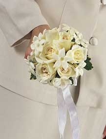 Rose and Stephanotis Clutch Bouquet